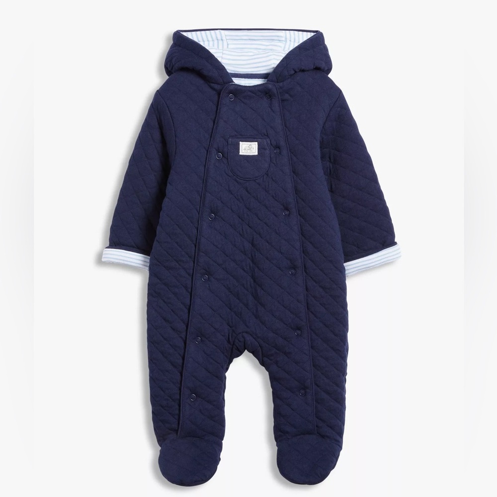 Navy Quilted Coat - Pramsuit from british brand John Lewis